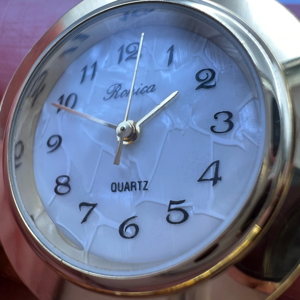 Gold Ronca Quartz Mini Clock - Picture 10 of 10
